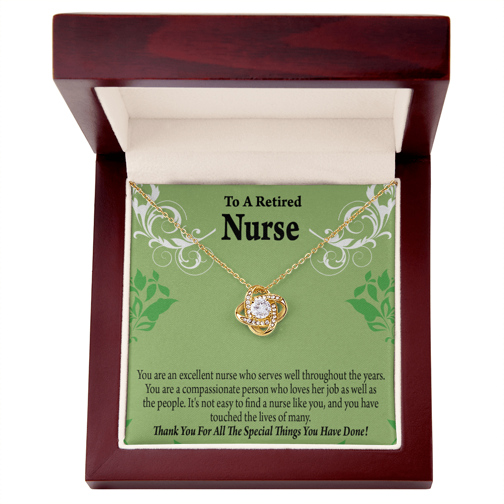 Retired Nurse Thank You Healthcare Medical Worker Nurse Appreciation Gift Infinity Knot Necklace Message Card-Express Your Love Gifts