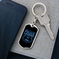 Retired Police Legend Keychain Stainless Steel or 18k Gold Dog Tag Keyring-Express Your Love Gifts