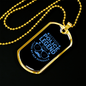 Retired Police Legend Necklace Stainless Steel or 18k Gold Dog Tag 24"-Express Your Love Gifts