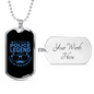 Retired Police Legend Necklace Stainless Steel or 18k Gold Dog Tag 24"-Express Your Love Gifts