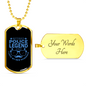 Retired Police Legend Necklace Stainless Steel or 18k Gold Dog Tag 24"-Express Your Love Gifts