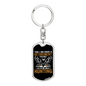 Retirement Hunter'S Keychain Gift Stainless Steel or 18k Gold Dog Tag Keyring-Express Your Love Gifts