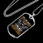 Retirement Hunting Necklace Stainless Steel or 18k Gold Dog Tag 24" Chain-Express Your Love Gifts
