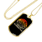 Retirement Plan Cycling Necklace Stainless Steel or 18k Gold Dog Tag 24"-Express Your Love Gifts