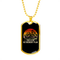 Retirement Plan Cycling Necklace Stainless Steel or 18k Gold Dog Tag 24"-Express Your Love Gifts