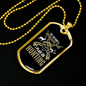 Retirement Plan Is Hunting Necklace Stainless Steel or 18k Gold Dog Tag 24" Chain-Express Your Love Gifts