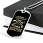 Retirement Plan Is Hunting Necklace Stainless Steel or 18k Gold Dog Tag 24" Chain-Express Your Love Gifts