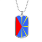 Reunion Flag Necklace Stainless Steel or 18k Gold Dog Tag 24" Chain-Express Your Love Gifts