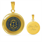 Rhode Island State Seal Necklace Circle Pendant Stainless Steel or 18k Gold 18-22"-Express Your Love Gifts