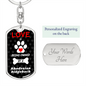 Rhodesian Ridgeback Keychain Stainless Steel or 18k Gold Dog Tag Keyring-Express Your Love Gifts