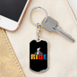 Ride Cycling Keychain Stainless Steel or 18k Gold Dog Tag Keyring-Express Your Love Gifts