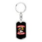 Ride Fast Die Young Biker Keychain Stainless Steel or 18k Gold Dog Tag Keyring-Express Your Love Gifts