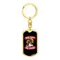 Ride Fast Die Young Biker Keychain Stainless Steel or 18k Gold Dog Tag Keyring-Express Your Love Gifts