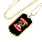 Ride Fast Die Young Biker Necklace Stainless Steel or 18k Gold Dog Tag 24"-Express Your Love Gifts