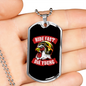 Ride Fast Die Young Biker Necklace Stainless Steel or 18k Gold Dog Tag 24"-Express Your Love Gifts