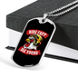 Ride Fast Die Young Biker Necklace Stainless Steel or 18k Gold Dog Tag 24"-Express Your Love Gifts
