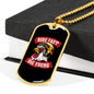 Ride Fast Die Young Biker Necklace Stainless Steel or 18k Gold Dog Tag 24"-Express Your Love Gifts