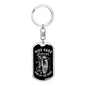 Ride Hard Biker Keychain Stainless Steel or 18k Gold Dog Tag Keyring-Express Your Love Gifts