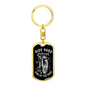 Ride Hard Biker Keychain Stainless Steel or 18k Gold Dog Tag Keyring-Express Your Love Gifts