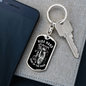 Ride Hard Biker Keychain Stainless Steel or 18k Gold Dog Tag Keyring-Express Your Love Gifts
