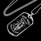 Ride Hard Biker Necklace Stainless Steel or 18k Gold Dog Tag 24"-Express Your Love Gifts