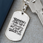 Ride Is Life Biker Keychain Stainless Steel or 18k Gold Dog Tag Keyring-Express Your Love Gifts