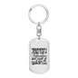 Ride Is Life Biker Keychain Stainless Steel or 18k Gold Dog Tag Keyring-Express Your Love Gifts