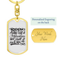 Ride Is Life Biker Keychain Stainless Steel or 18k Gold Dog Tag Keyring-Express Your Love Gifts