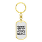 Ride Is Life Biker Keychain Stainless Steel or 18k Gold Dog Tag Keyring-Express Your Love Gifts