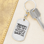 Ride Is Life Biker Keychain Stainless Steel or 18k Gold Dog Tag Keyring-Express Your Love Gifts