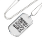 Ride Is Life Biker Necklace Stainless Steel or 18k Gold Dog Tag 24"-Express Your Love Gifts