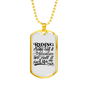 Ride Is Life Biker Necklace Stainless Steel or 18k Gold Dog Tag 24"-Express Your Love Gifts