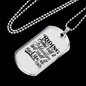 Ride Is Life Biker Necklace Stainless Steel or 18k Gold Dog Tag 24"-Express Your Love Gifts