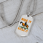 Ride it Like You Stole It Horse Necklace Stainless Steel or 18k Gold Dog Tag 24" Chain-Express Your Love Gifts