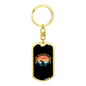 Ride My Bike Cycling Keychain Stainless Steel or 18k Gold Dog Tag Keyring-Express Your Love Gifts
