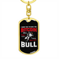 Ride the Bitcoin Crypto Keychain Stainless Steel or 18k Gold Dog Tag Keyring-Express Your Love Gifts