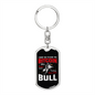 Ride the Bitcoin Crypto Keychain Stainless Steel or 18k Gold Dog Tag Keyring-Express Your Love Gifts