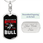 Ride the Bitcoin Crypto Keychain Stainless Steel or 18k Gold Dog Tag Keyring-Express Your Love Gifts