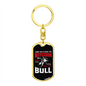 Ride the Bitcoin Crypto Keychain Stainless Steel or 18k Gold Dog Tag Keyring-Express Your Love Gifts