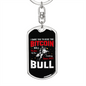 Ride the Bitcoin Crypto Keychain Stainless Steel or 18k Gold Dog Tag Keyring-Express Your Love Gifts