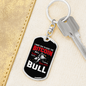Ride the Bitcoin Crypto Keychain Stainless Steel or 18k Gold Dog Tag Keyring-Express Your Love Gifts
