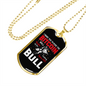 Ride the Bitcoin Crypto Necklace Stainless Steel or 18k Gold Dog Tag 24" Chain-Express Your Love Gifts