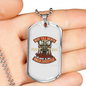 Ride Till Death Biker Necklace Stainless Steel or 18k Gold Dog Tag 24"-Express Your Love Gifts
