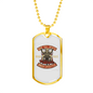 Ride Till Death Biker Necklace Stainless Steel or 18k Gold Dog Tag 24"-Express Your Love Gifts