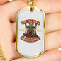 Ride Till Death Biker Necklace Stainless Steel or 18k Gold Dog Tag 24"-Express Your Love Gifts