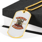 Ride Till Death Biker Necklace Stainless Steel or 18k Gold Dog Tag 24"-Express Your Love Gifts