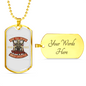 Ride Till Death Biker Necklace Stainless Steel or 18k Gold Dog Tag 24"-Express Your Love Gifts