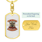 Ride Till Death Keychain Stainless Steel or 18k Gold Dog Tag Keyring-Express Your Love Gifts