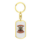 Ride Till Death Keychain Stainless Steel or 18k Gold Dog Tag Keyring-Express Your Love Gifts