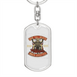 Ride Till Death Keychain Stainless Steel or 18k Gold Dog Tag Keyring-Express Your Love Gifts